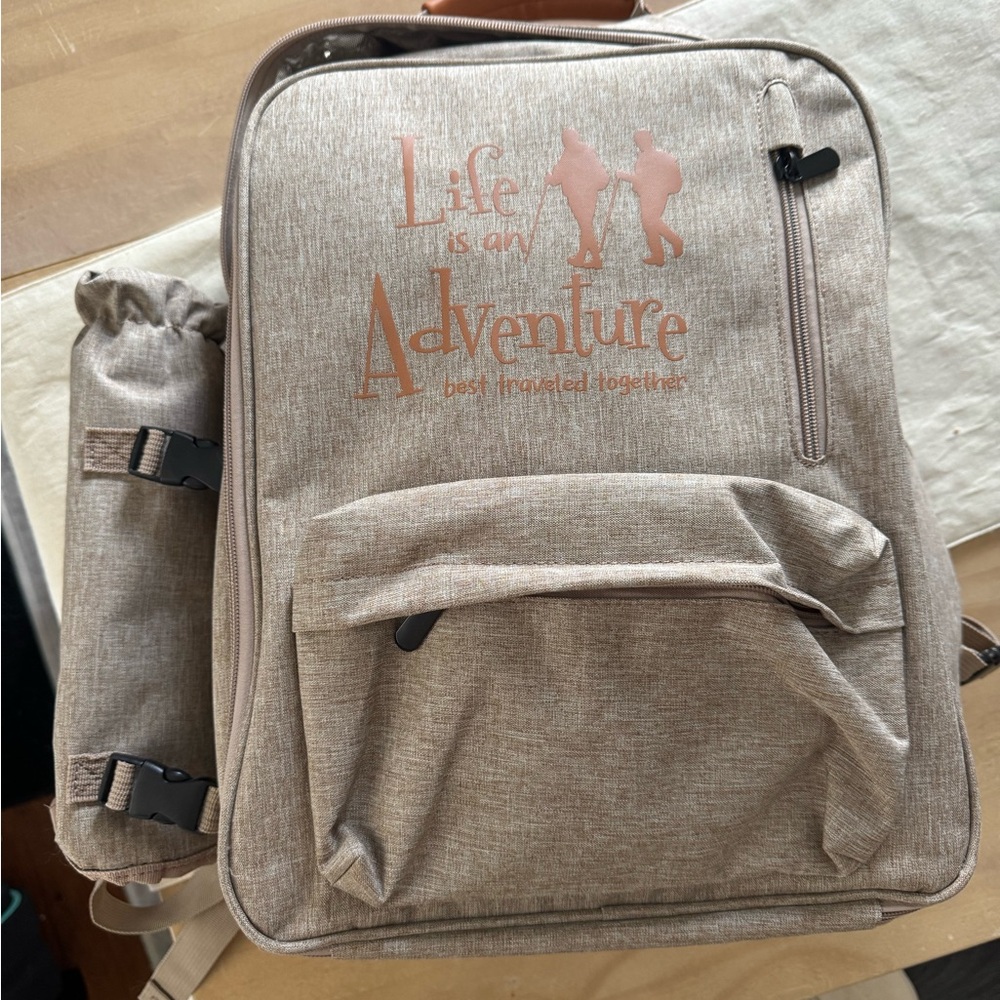 24L Insulated Picnic Basket Leak Proof Picnic Backpack